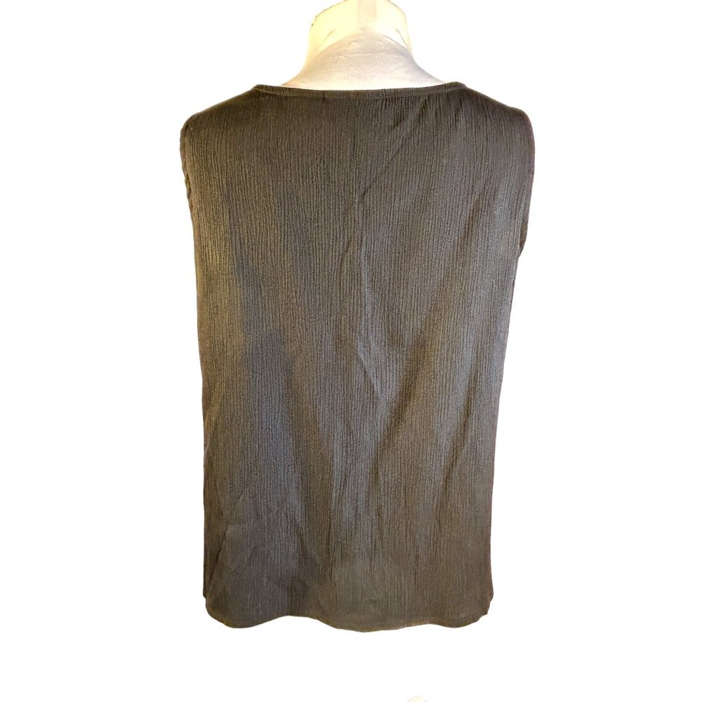 Jaclyn Smith Classic Black Tank Women Size Medium - Picture 3 of 4